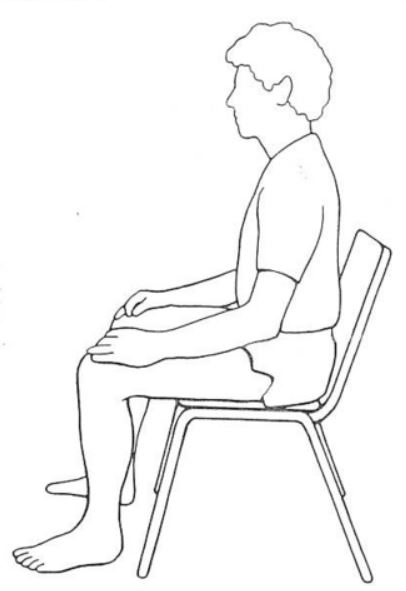 Postura de meditar en silla sin apoyar la espalda